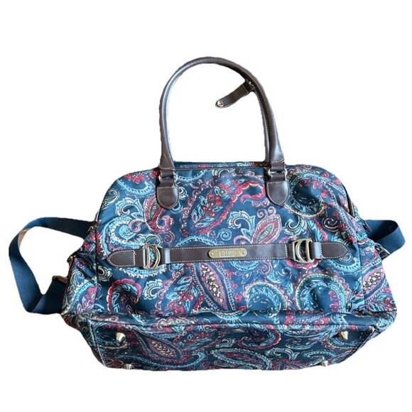 Chaps Richmond Park Mountain Paisley Weekender Laptop Bag Travel Tote w/ Strap - Picture 1 of 16